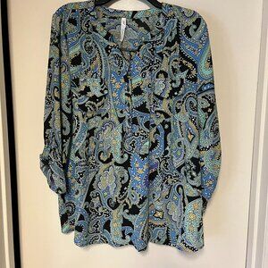 NY Collection Paisley Blouse